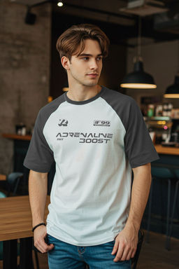 TRENDYOL MAN Siyah Oversize Fit %100 Pamuklu Bask?l? Tok Kumas T-shirt TMNSS24TS00139