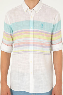 Мужская мятная рубашка с длинным рукавом Неожиданная скидка в корзине - U.s. polo assn фото 6