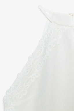 HALTER TOP WITH CROCHET DETAIL - Zara фото 6