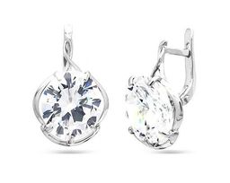 Серьги из серебра куб.циркон., С976