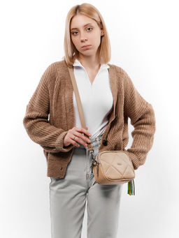 LACCOMA сумка Долли-ЛЦ802-желто-коричневый эко кожа хлопок фото 8