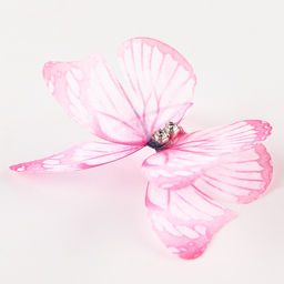 Декор для творчества «Бабочка», двухслойный, набор 12 шт., размер 1 шт. — 5×4 см, цвет розовый