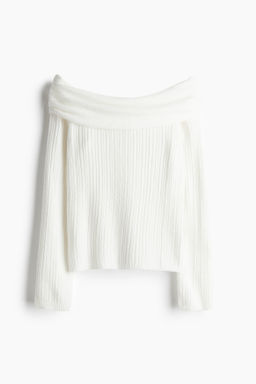 Jersey off-the-shoulder - H&m фото 6