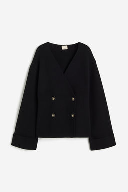 Cardigan de lana de doble botonadura - H&m фото 6