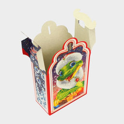 Цена за 10 шт. Подарочная коробка новогодняя Фигурная малая Лакомка, упаковка, 11.1?5.8?20.5 см - Simaland фото 4