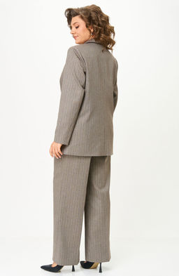 Костюм БелЭльСтиль 848/601 елочка коричневая  фото 4