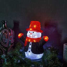ULD-M2730-024/STA WHITE IP20 SNOWMAN Фигура светодиодная Снеговик, 27*30см, 24 светодиода. Белый свет. Провод прозрачный. TM Uniel