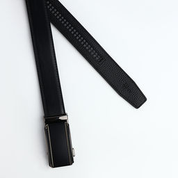 Ремень мужской, 120×3.6 см, пряжка автомат, регулируемая длина, чёрный