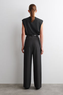 PANTALONES REGULAR FIT WIDE LEG MEZCLA LANA - H&m фото 5
