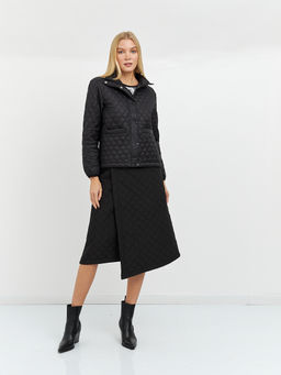 юбка черная стеганая