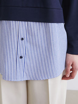 G?mlek Detayl? Kad?n Sweatshirt Tunik