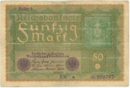 50 марок 1919 года Германия