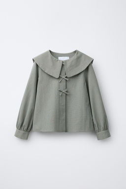 GINGHAM SHIRT WITH PETER PAN COLLAR