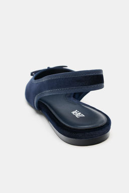 VELVET-EFFECT SLINGBACK BALLET FLATS - Zara фото 13