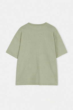 Ekru Oversize/Genis Kesim Nak?sl? %100 Pamuk T-shirt TMNSS26TS00024 - Trendyolmilla фото 8