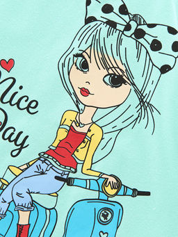 Футболка-топ UD 6518 бирюза - Mini maxi фото 4