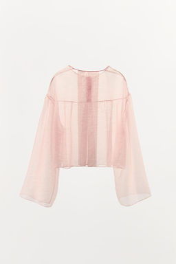 ORGANZA JACKET WITH RHINESTONE BUTTONS - Zara фото 12