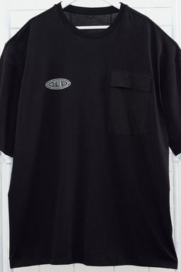 Buyuk Beden Siyah Oversize Cep Detayl? Bask?l? %100 Pamuklu T-Shirt TMNSS24BF00026 - Trendyolmilla фото 10