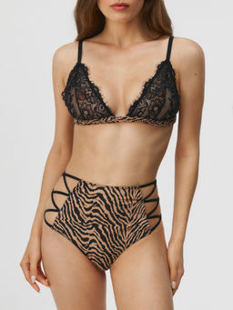 10204110015 Бюстгальтер Bralette жен. Eilen черный принт - Concept club фото 3