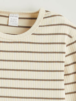 Bisiklet Yaka Uzun Kollu Erkek Bebek Ti??rt