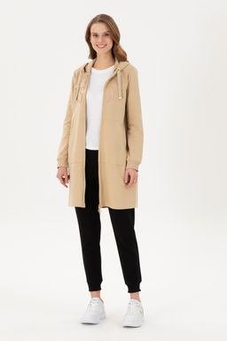 Женская толстовка с капюшоном песочного цвета - U.s. polo assn фото 4