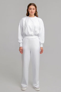 Арт. 2538 Костюм женский с брюками 44-48 (3 шт) Цвет:белый - Калинка фото 3