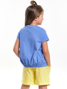 Комплект для девочки с шортами UD 6920/7936 синий василек - Mini maxi фото 2