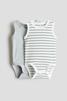 Pack de 2 bodies de algod?n sin mangas - H&m фото 2