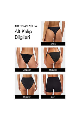 Kahverengi Tunelli Balconette Kapl? Brazilian Dusuk Bel Bikini Tak?m? TBESS22BT0021