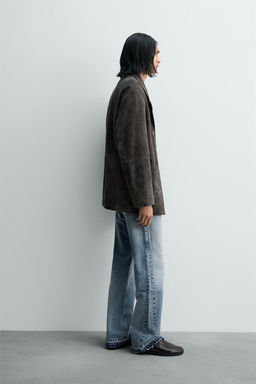 LIMITED EDITION SUEDE LEATHER BLAZER - Zara фото 13