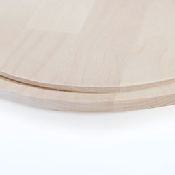 Доска разделочная деревянная с желобом Круг 26х26х0,8 см береза - Simaland фото 3