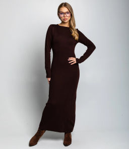 Платье #КТ25114, шоколадный