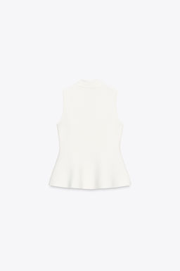 PEPLUM KNIT WAISTCOAT TOP - Zara фото 13