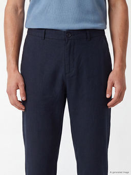 Regular Fit %100 Keten Erkek Pantolon - Waikiki фото 3