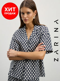 Рубашка из вискозы с принтом / Zarina