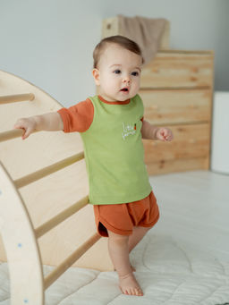 Комплект футболка и шорты Бамбук с принтом 0+