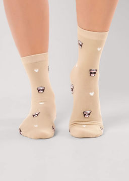 (CLE) Д2520 носки жен. моккачино (ЧЗ)