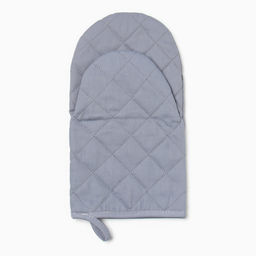 Варежка-прихватка Этель Kitchen цв.серый, 15х28см,саржа, 100% х/л  фото 4