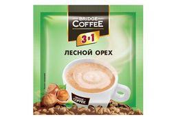 Bridge Coffee, напиток кофейный 3 в 1 с ароматом лесного ореха, 20 г (упаковка 16 шт)
