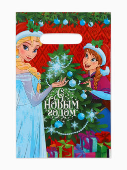 Цена за 50 шт. Пакет полиэтиленновый С Новым годом, 20 ? 30 см