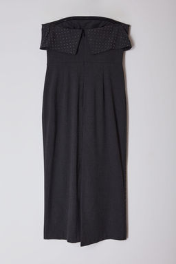 Limited Edition Antrasit Tas Bask?l? S?k Midi Abiye Gece Mezuniyet Elbisesi TPRAW25EL00014 - Trendyolmilla фото 7