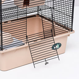 Клетка для грызунов Пижон №10, 2 этажа, разборная, 42 х 30 х 37см (+домик,колесо,миска), бежевая - Simaland фото 4