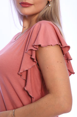 Женская футболка из вискозы с нарядными рукавами Trikotel  фото 6