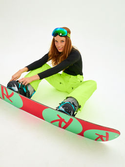 Брюки зимние женские / сноубордические Alpha Endless Симфония склона_YEL Желто-зеленый  фото 18