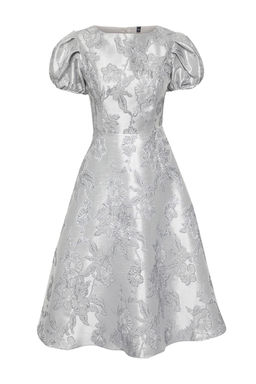 Trendyolmilla Ac?k Mavi A-Kesim Jakarl? Dokuma Midi S?k Abiye Gece Mezuniyet Elbisesi TPRSS25EL00202  фото 6