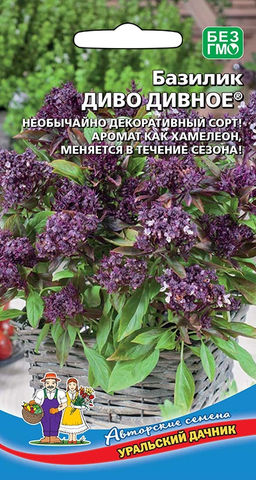 Базилик ДИВО ДИВНОЕ  Необычайно декоративный сорт! Аромат как хамелеон, меняется в течение сезона!