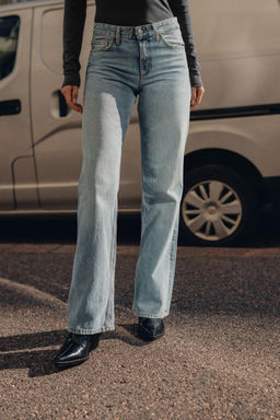 TRF WIDE LEG MID-WAIST JEANS - Zara фото 12
