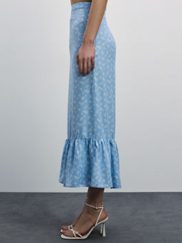 Юбка миди с воланом / Zarina  фото 3