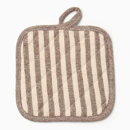Цена за 2 шт. Прихватка «Доляна. Полоса», коричневая, 17×17 см, 50% п/э, 50% хлопок