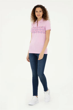 Женская розовая футболка Неожиданная скидка в корзине - U.s. polo assn фото 4